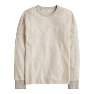 J.‎ Crew Men’s Wallace & Barnes honeycomb thermal crewneck Heather Ecru Size XS